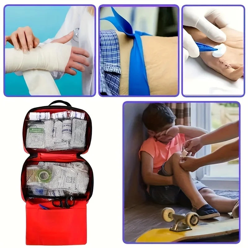 Portable Emergency First Aid Kit – Medical Bag for Home, Travel, Camping & Survival